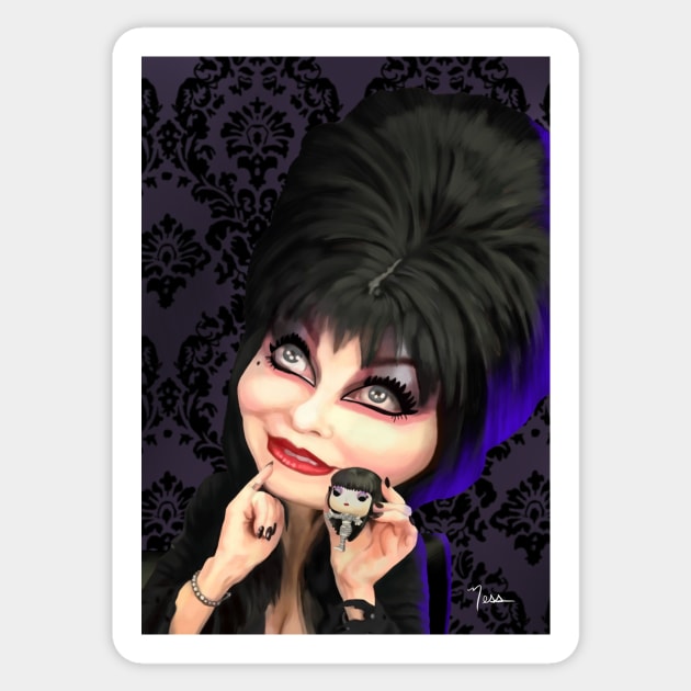 Elvira Sticker by NESSHEAD